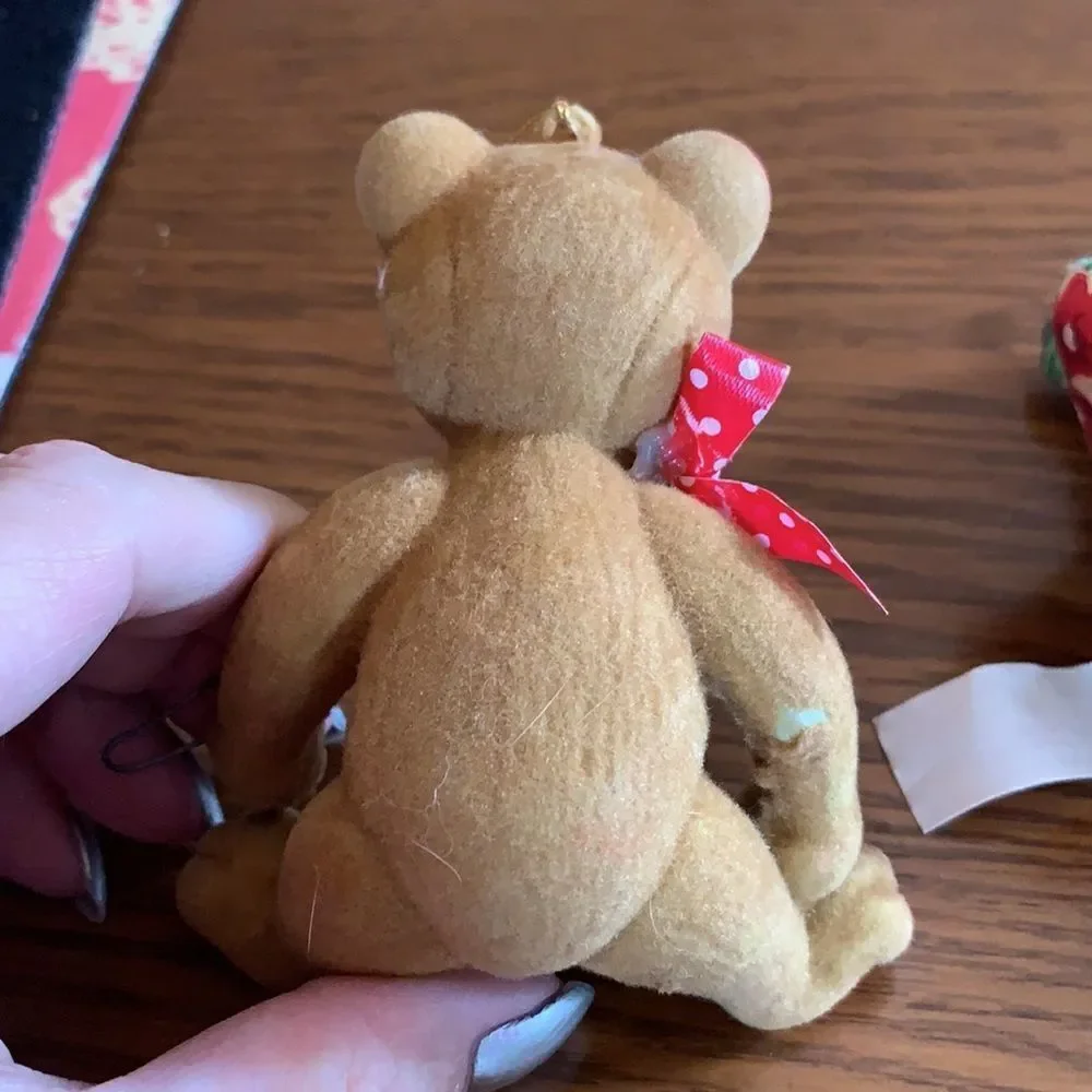 ‎Lot of 4 small Christmas bear ornaments